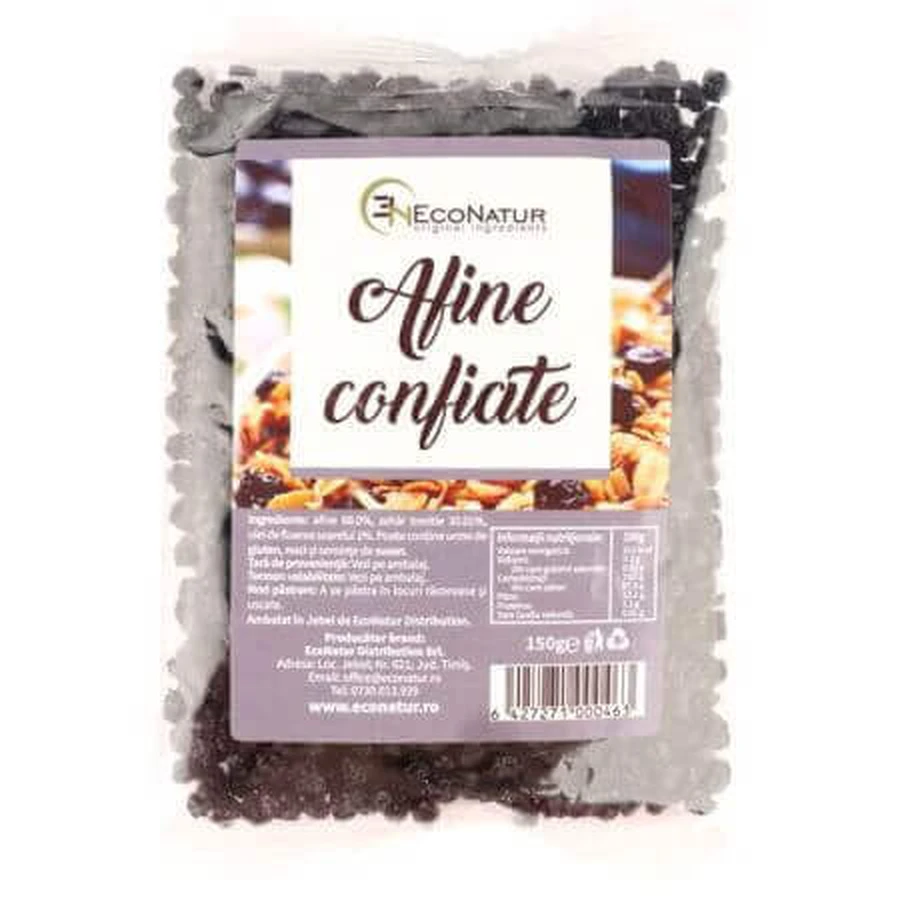 Чорниця цукати, 150 г, EcoNatur: ціни та характеристики