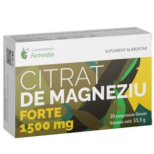 Магнію цитрат форте, 1500 мг, 30 капсул, Remedia