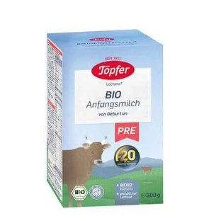 Органическое сухое молоко 0 месяцев+ Pre Lactana, 600 г, Topfer