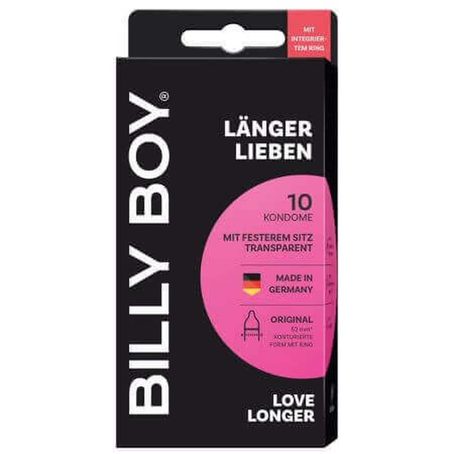 Презервативи Love Longer, 10 штук, Billy Boy: ціни та характеристики