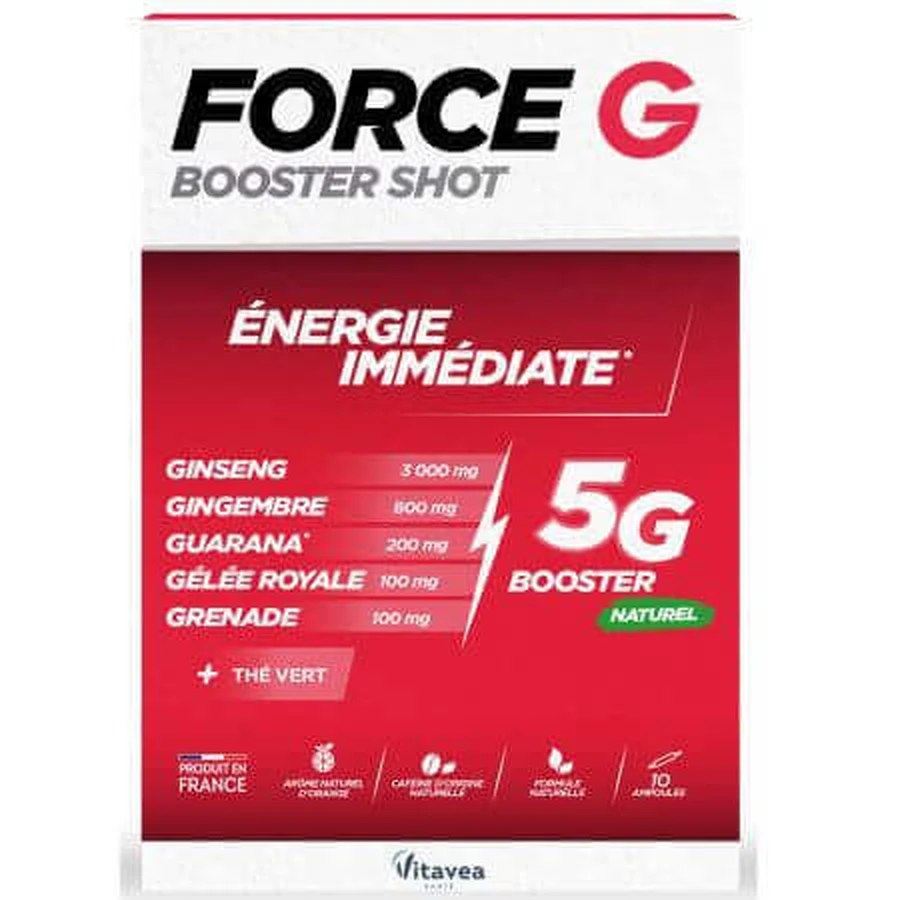 Шот энергетический Force G Booster, 10 питьевых флаконов, Витавеа: цены и характеристики