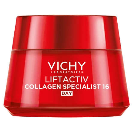 Набір Vichy Liftactiv Collagen Specialist, крем проти зморшок для всіх типів шкіри, 50 мл + сироватка, 30 мл + легкий флюїд SPF 50+, 15 мл + косметичка безкоштовно: ціни та характеристики