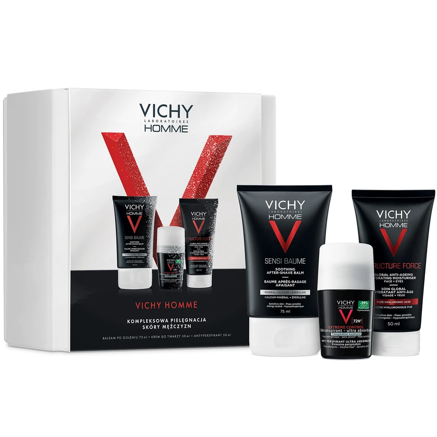 Набор Vichy Homme, бальзам после бритья, 75 мл + крем для лица 50 мл + антиперспирант, 50 мл: цены и характеристики