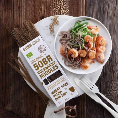Diet-Food Органічна гречана локшина Соба, безглютенова гречана локшина Соба, біо, 250 г: ціни та характеристики