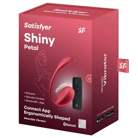 Вібруюче яйце Satisfyer Shiny Petal, червоне, 1 шт.: ціни та характеристики
