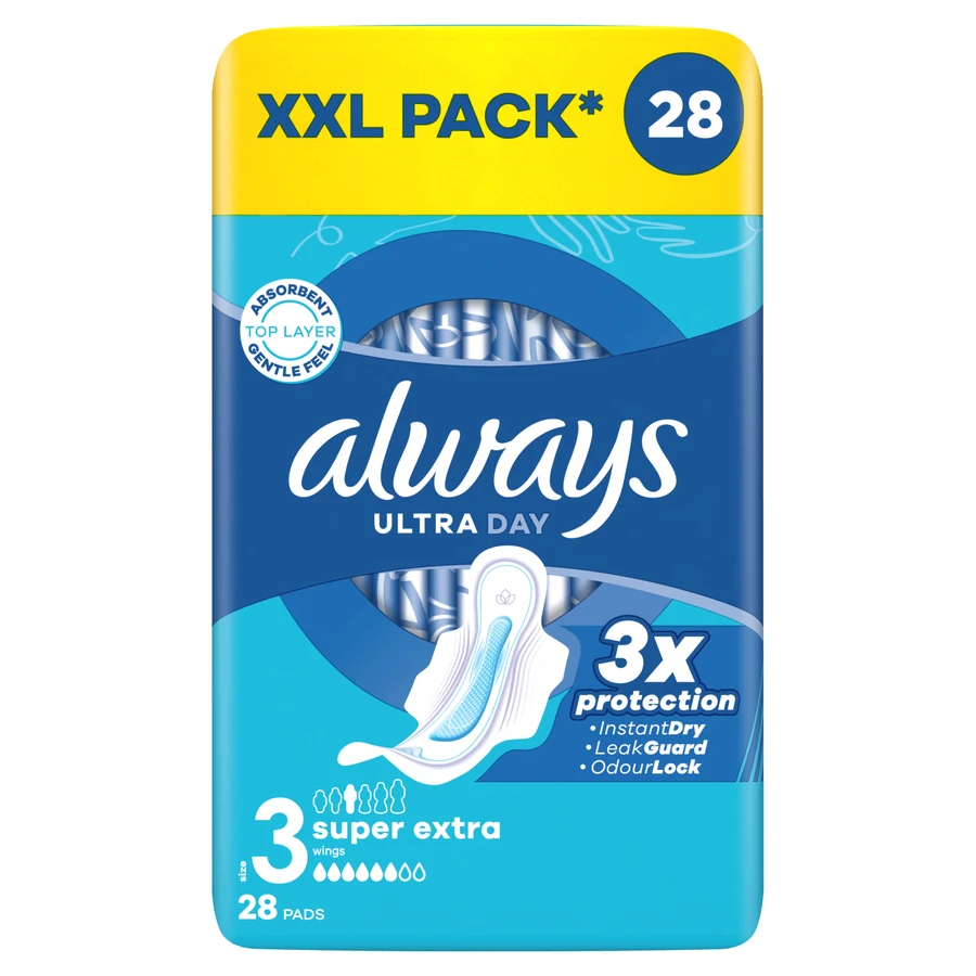 Always Ultra Day, гигиенические полотенца с крылышками, Super Extra, 28 шт.: цены и характеристики