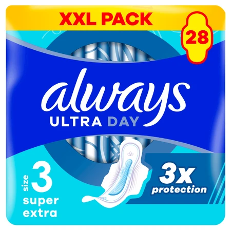 Always Ultra Day, гигиенические полотенца с крылышками, Super Extra, 28 шт.: цены и характеристики