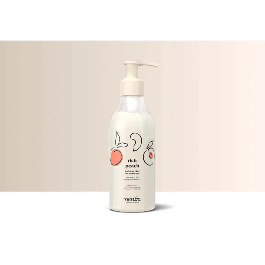 Resibo Rich Peach, натуральный очищающий гель для лица, 250 мл: цены и характеристики