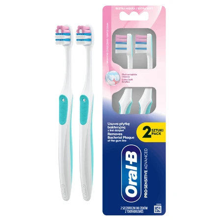 Oral-B Pro-Sensi Advanced, зубна щітка, надзвичайно м'яка, 2 шт.: ціни та характеристики