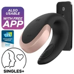 Satisfyer Double Love, вібратор для пар з керуванням через додаток, чорний, 1 шт.: ціни та характеристики