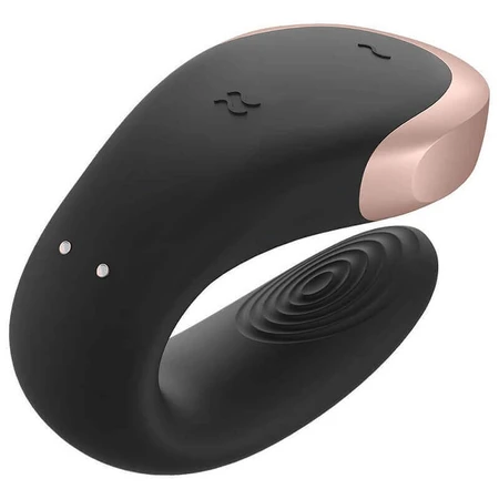 Satisfyer Double Love, вібратор для пар з керуванням через додаток, чорний, 1 шт.: ціни та характеристики