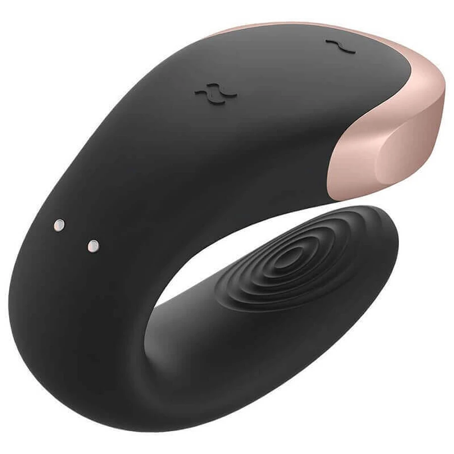 Satisfyer Double Love, вібратор для пар з керуванням через додаток, чорний, 1 шт.: ціни та характеристики