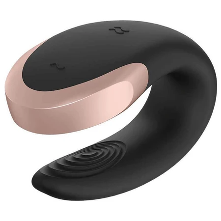 Satisfyer Double Love, вібратор для пар з керуванням через додаток, чорний, 1 шт.: ціни та характеристики
