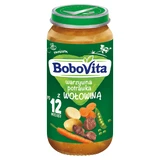 BoboVita Обідній набір, овочеве рагу з яловичиною, після 12 місяців, 5 х 250 г + Canpol, набір столових приборів у футлярі, для дітей, безкоштовно