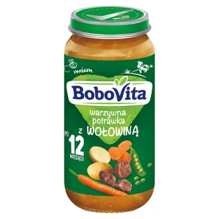 BoboVita Обідній набір, овочеве рагу з яловичиною, після 12 місяців, 5 х 250 г + Canpol, набір столових приборів у футлярі, для дітей, безкоштовно