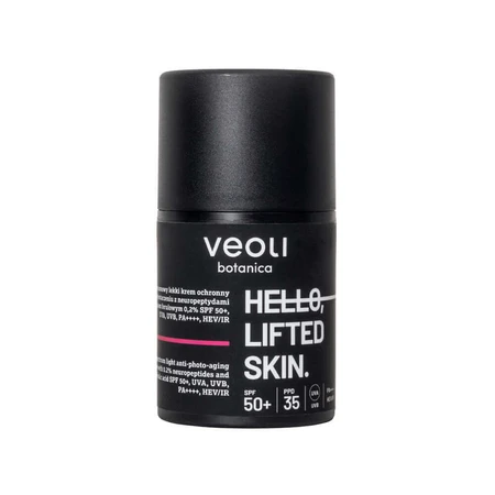 Veoli Botanica Hello, Підтягнута шкіра, крем широкого спектру дії зі світловим захистом від фотостаріння, для шкіри з ознаками старіння, SPF 50+, 50 мл: ціни та характеристики