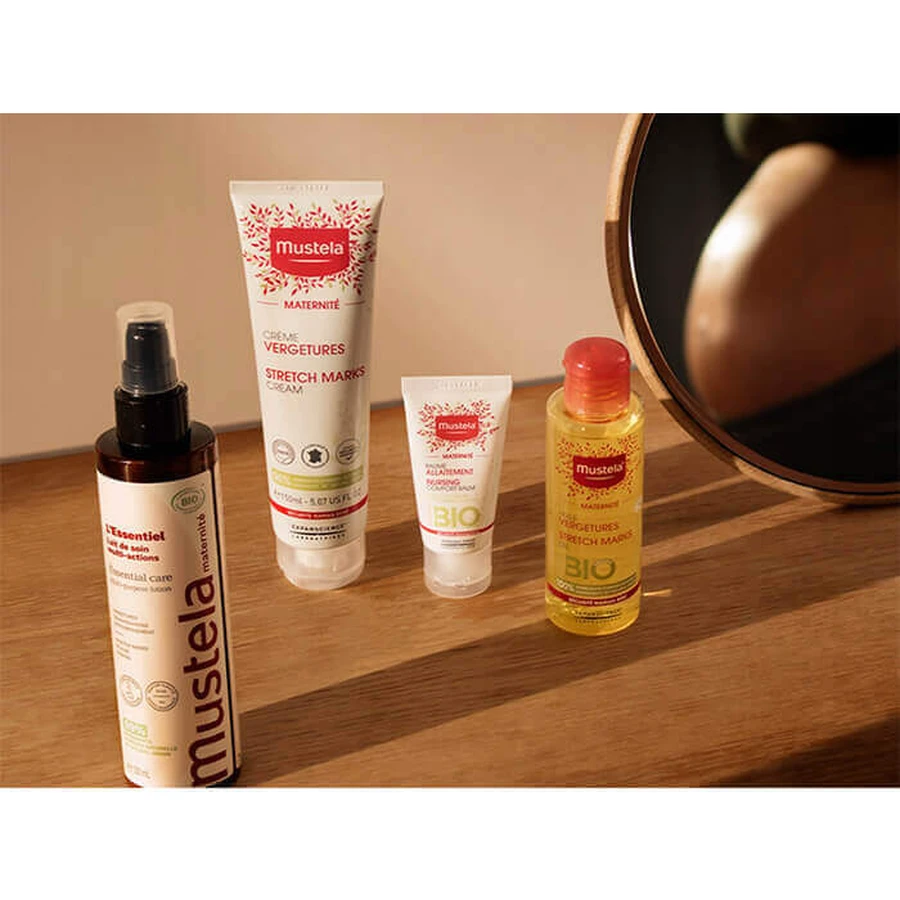 Набір Mustela Maternite Essential Care, багатофункціональне молочко для тіла, для вагітних та післяпологових жінок, 200 мл + 200 мл безкоштовно: ціни та характеристики