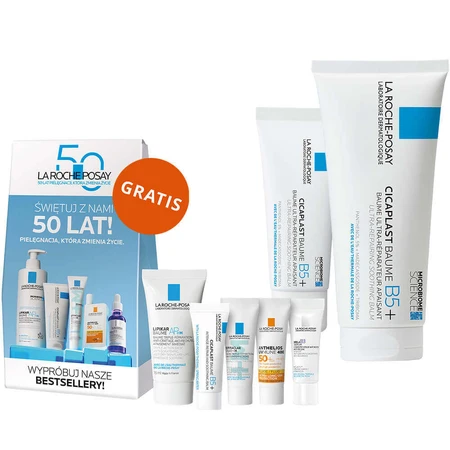 Набір La Roche-Posay Cicaplast Baume B5+, заспокійливий регенеруючий лосьйон, 100 мл + 40 мл + міні-коробка безкоштовно: ціни та характеристики