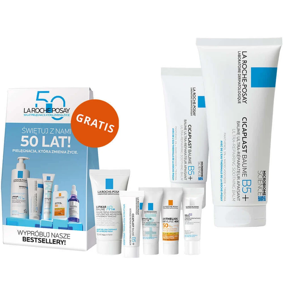 Набір La Roche-Posay Cicaplast Baume B5+, заспокійливий регенеруючий лосьйон, 100 мл + 40 мл + міні-коробка безкоштовно: ціни та характеристики