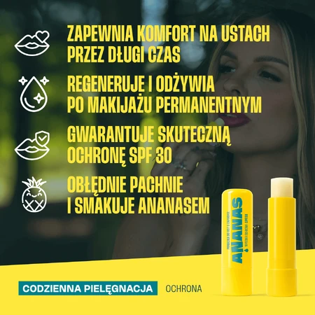 Neba, Помада для губ захисна, SPF 30, ананас, 5 г: ціни та характеристики