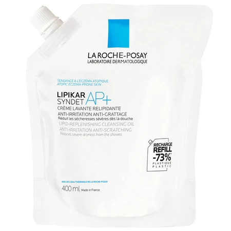 Набір La Roche-Posay Lipikar Syndet AP+, крем для вмивання з поповненням ліпідів, від народження, 400 мл + дозатор, 400 мл + безкоштовна упаковка: ціни та характеристики