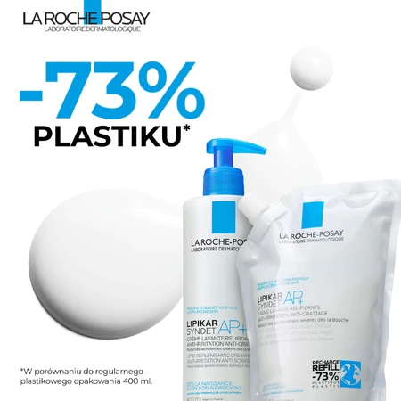 Набір La Roche-Posay Lipikar Syndet AP+, крем для вмивання з поповненням ліпідів, від народження, 400 мл + дозатор, 400 мл + безкоштовна упаковка: ціни та характеристики