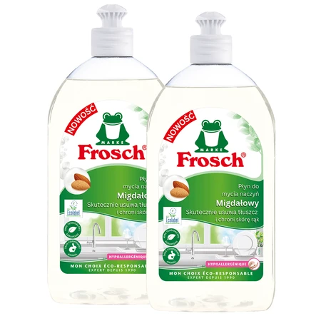 Набор Frosch, жидкость для мытья посуды, миндаль, 2 x 500 мл: цены и характеристики