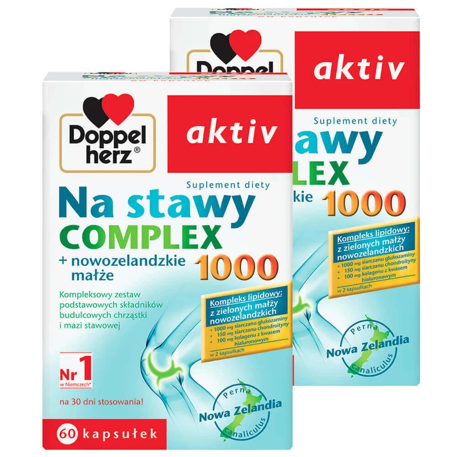 Doppelherz aktiv Na stawach 1000 набор, 2 x 60 капсул: цены и характеристики
