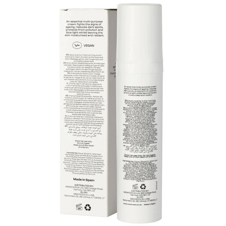Men Rock Multi Action Face Cream, багатофункціональний зволожуючий крем для обличчя, 50 мл: ціни та характеристики