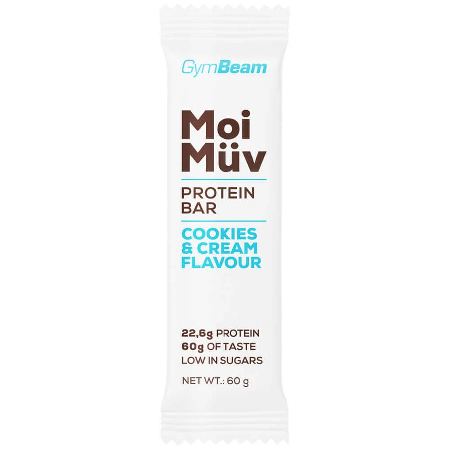 GymBeam MoiMuv, протеиновый батончик, печенье и крем, 60 г: цены и характеристики