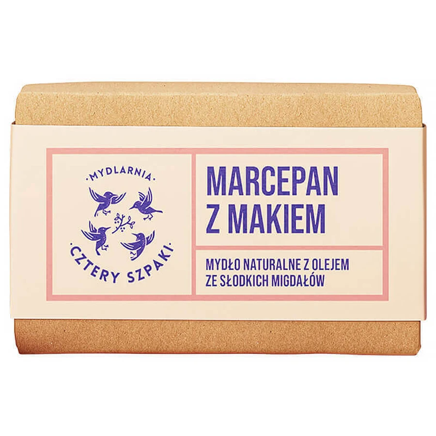Cztery Szpaki, мило кускове, марципан з маком, 110 г: ціни та характеристики