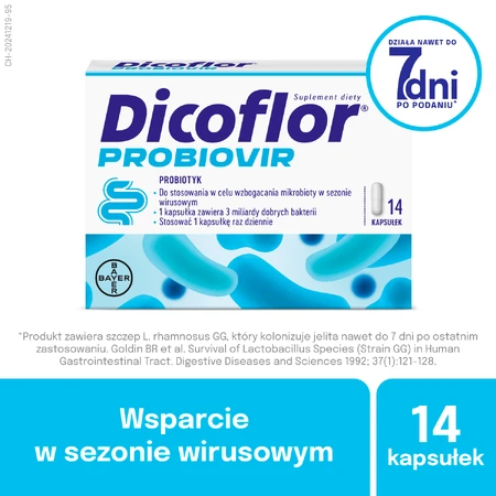 Дикофлор Пробіовір, для дітей від 3 років та дорослих, 14 капсул: ціни та характеристики