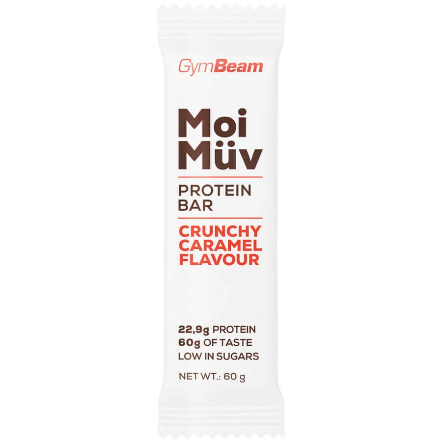 GymBeam MoiMüv, протеиновый батончик, хрустящая карамель, 60 г: цены и характеристики