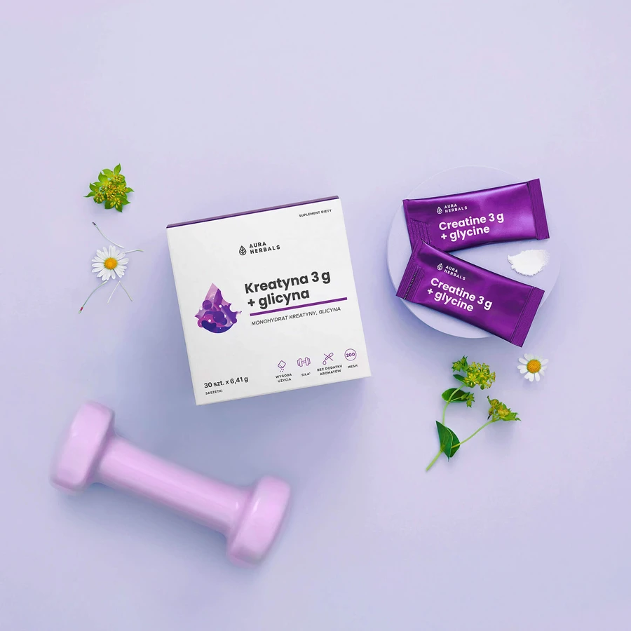 Aura Herbals Креатин 3 г, моногидрат + глицин, 30 пакетиков: цены и характеристики