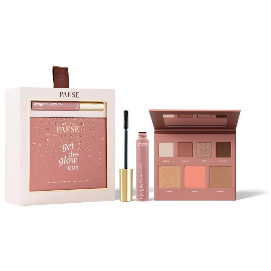 Набір Paese Double Glow Look, подвійна туш із сироваткою, Eyegasm, 8 мл + багатофункціональна палетка для макіяжу обличчя та очей, 1 штука: ціни та характеристики