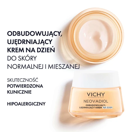 Набір Vichy Neovadiol, коригувальний крем для очей та губ, 15 мл + денний крем для нормальної та комбінованої шкіри, 50 мл + легкий флюїд SPF 50+, 15 мл + косметичка в подарунок: ціни та характеристики