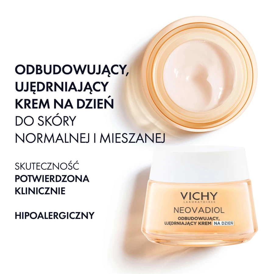 Набір Vichy Neovadiol, коригувальний крем для очей та губ, 15 мл + денний крем для нормальної та комбінованої шкіри, 50 мл + легкий флюїд SPF 50+, 15 мл + косметичка в подарунок: ціни та характеристики