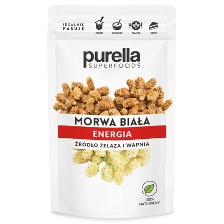 Purella Superfoods Шовковиця біла, сухофрукти, 45 г: ціни та характеристики
