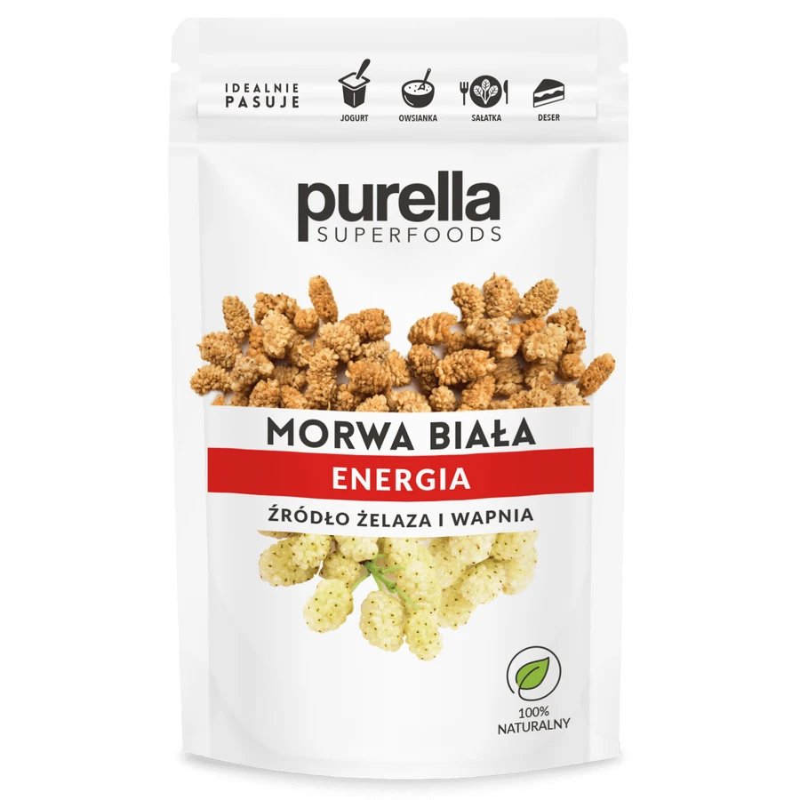 Purella Superfoods Шовковиця біла, сухофрукти, 45 г: ціни та характеристики