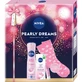 Набор Nivea Pearly Dreams, антиперспирант, 150 мл + дневной крем, SPF 15, 50 мл + губная помада, 4,8 г + носки, 1 пара