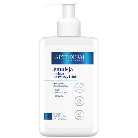 Aptederm Sensitive, очищающая эмульсия для лица и тела, чувствительная и атопичная кожа, 400 мл: цены и характеристики