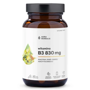 Aura Herbals Вітамін B3, ніацин, 60 капсул