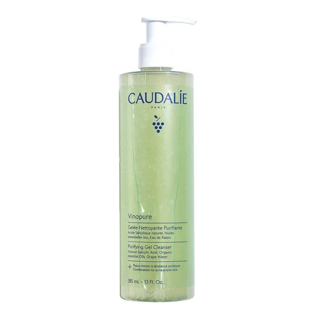Caudalie Vinopure, гель для вмивання обличчя, що очищає, для шкіри, схильної до акне, 385 мл: ціни та характеристики