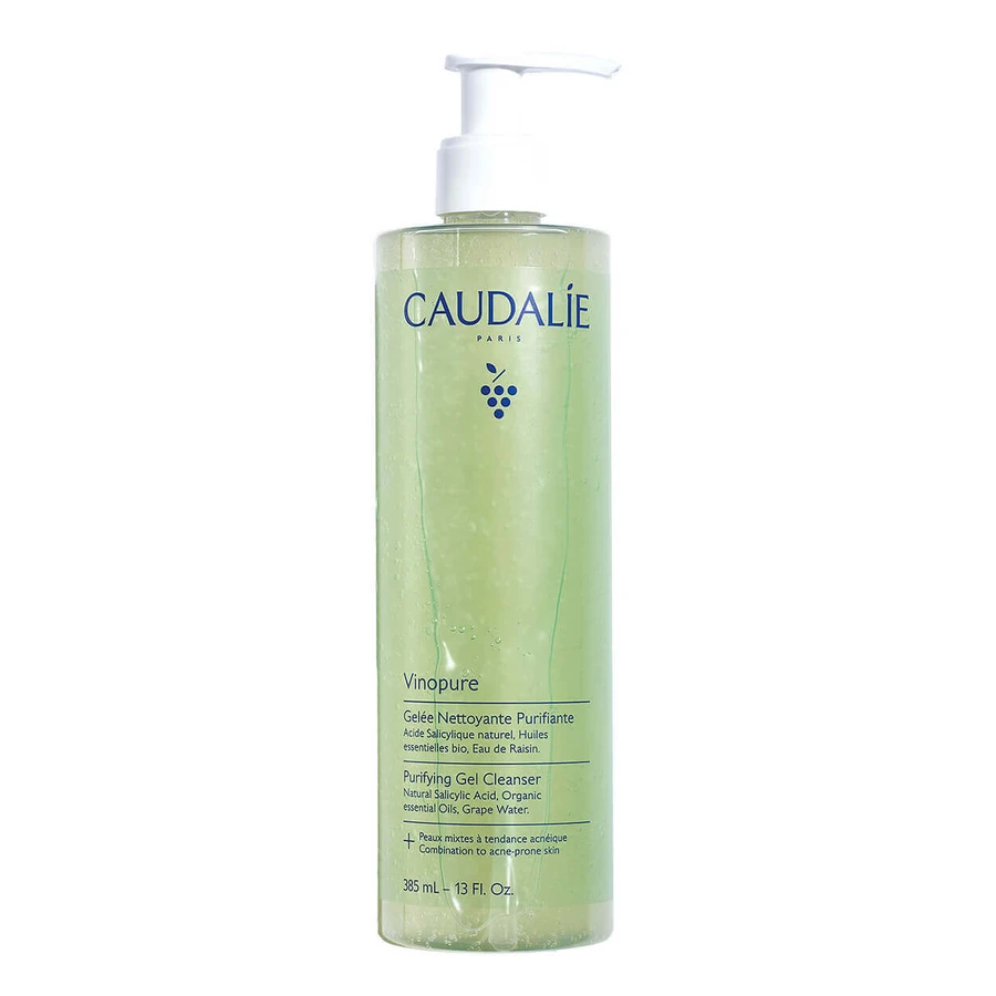 Caudalie Vinopure, гель для вмивання обличчя, що очищає, для шкіри, схильної до акне, 385 мл: ціни та характеристики