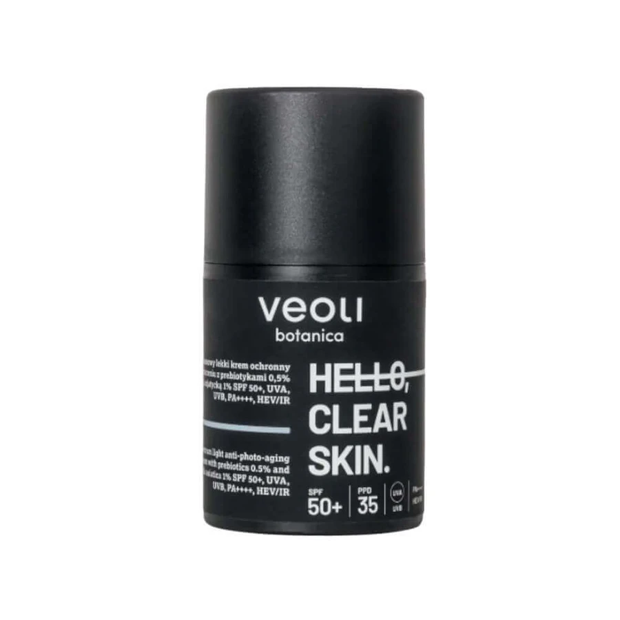 Veoli Botanica Hello, Clear Skin, крем проти фотостаріння широкого спектру дії, для шкіри з недосконалостями, SPF 50+, 50 мл: ціни та характеристики