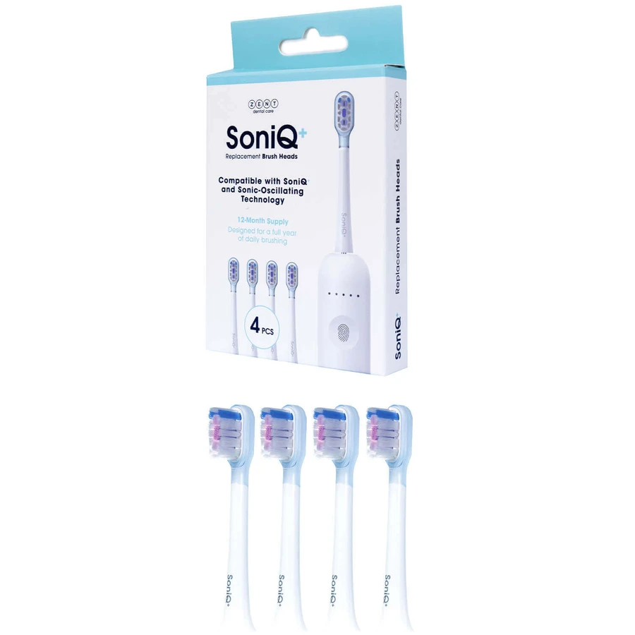 Zent SoniQ+, звукові насадки для зубних щіток, стандартні, 4 штуки: ціни та характеристики