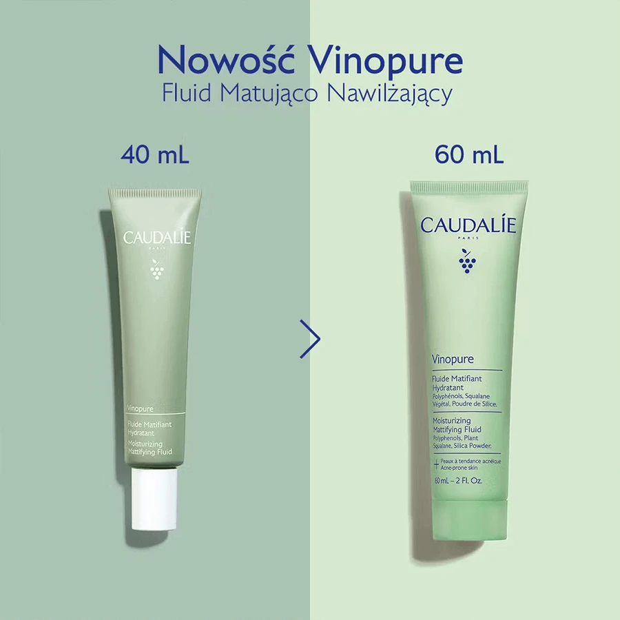 Caudalie Vinopure, матирующий и увлажняющий флюид, 60 мл: цены и характеристики