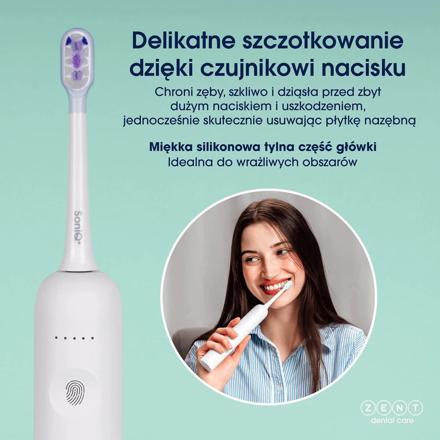 Zent SoniQ+ 60° Dual Motion, звукова ротаційна зубна щітка з обертанням на 60°: ціни та характеристики