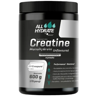 ALLhydrate Креатин моногідрат, порошок, натуральний смак, 600 г