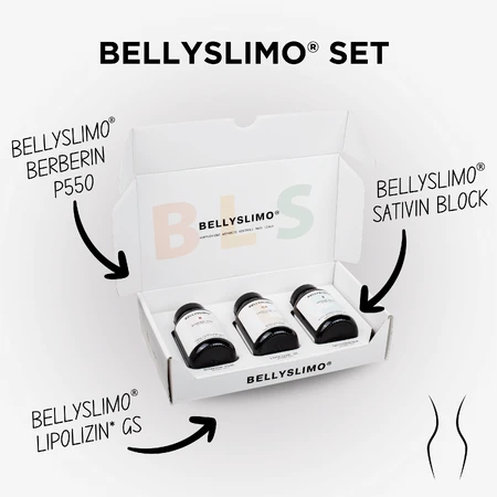 Набор Bellyslimo, Берберин P550, 60 капсул + Липолизин GS, 60 капсул + Сативин Блок, 60 капсул: цены и характеристики